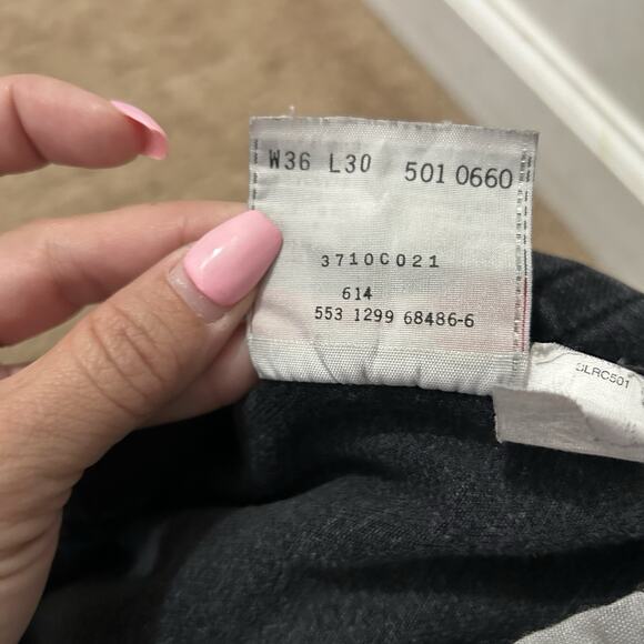 Vtg 1999 Levi’s 501 XX Fly Button Made in USA Denim Black 36 X 30 (Measures 34”) - Picture 8 of 12